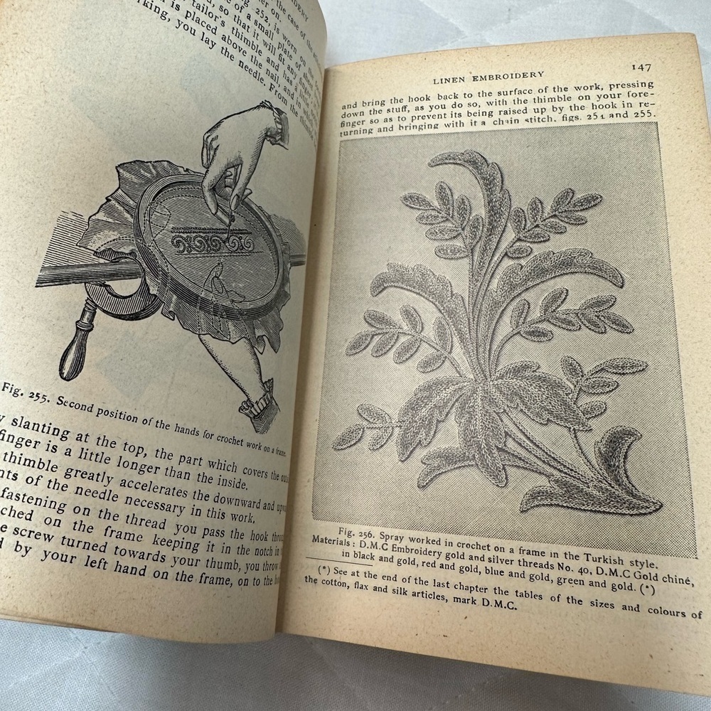Antique Needlework Encyclopedia English Embroidery Pattern Guide Circa 1900 Book - Picture 6 of 8